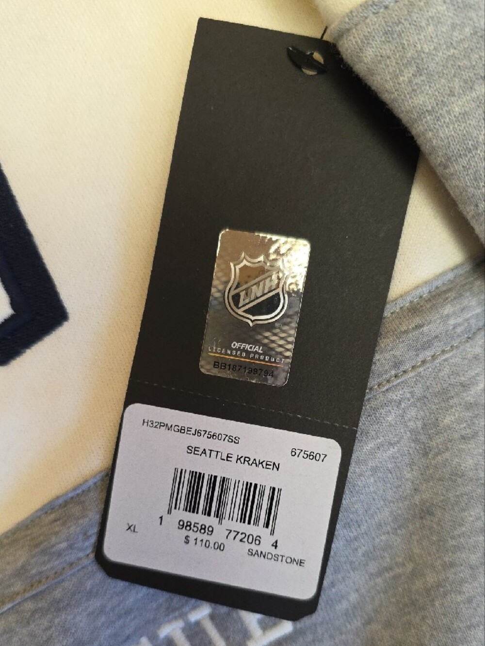 NWT Seattle Kraken Hockey NHL ’47 Brand Colorblock Crewneck Sweatshirt Size XL - Picture 3 of 13